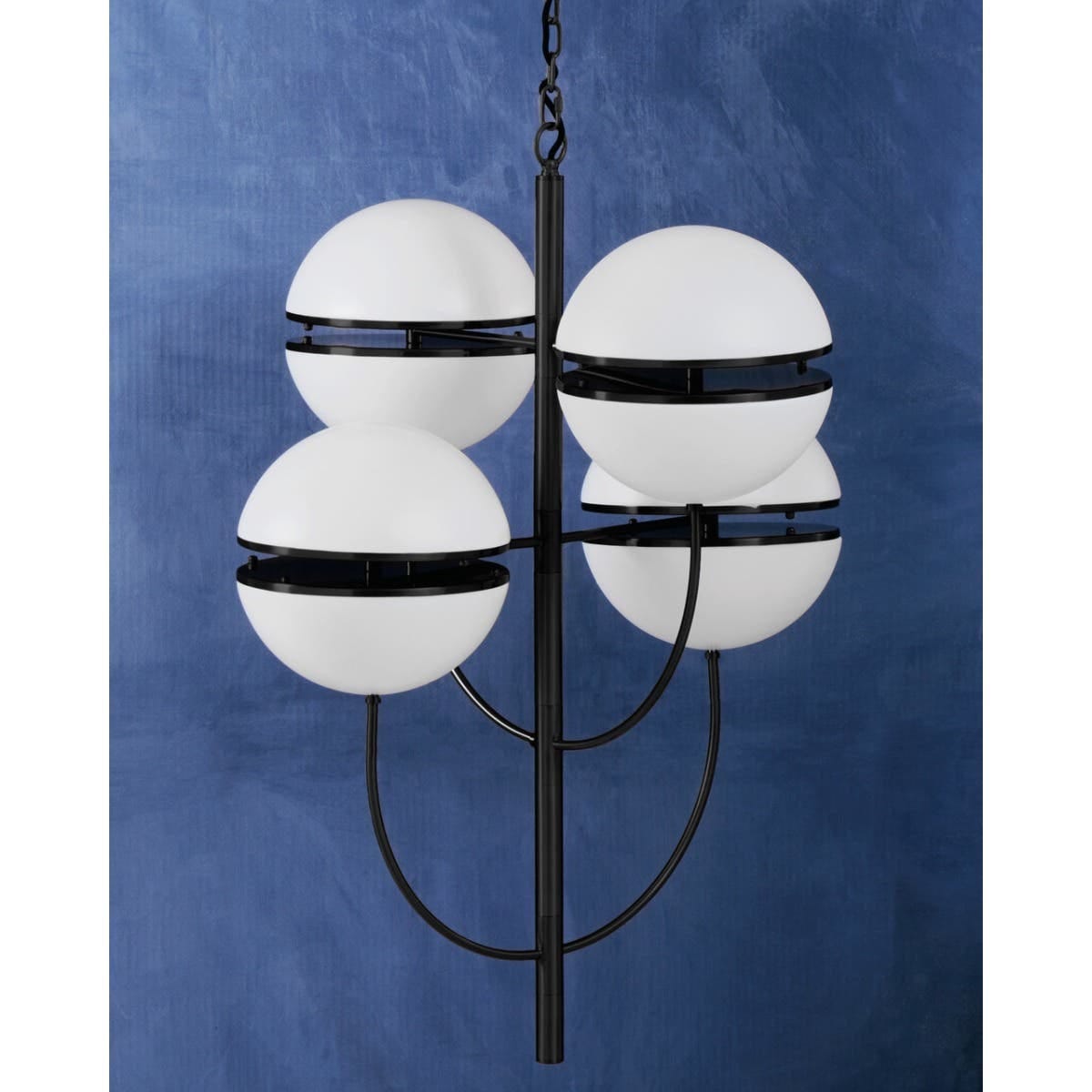 Esperance Lighting Abira Four Ball Matt Black Pendant Light House of Isabella UK