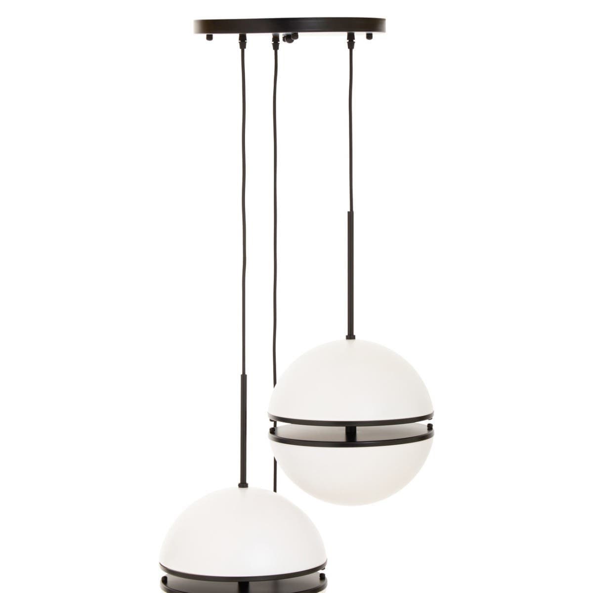 Esperance Lighting Abira Three Ball Matt Black Pendant Light House of Isabella UK