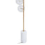 Esperance Lighting Abira White Marble and Brass Finish 5 Bulb Floor Lamp House of Isabella UK