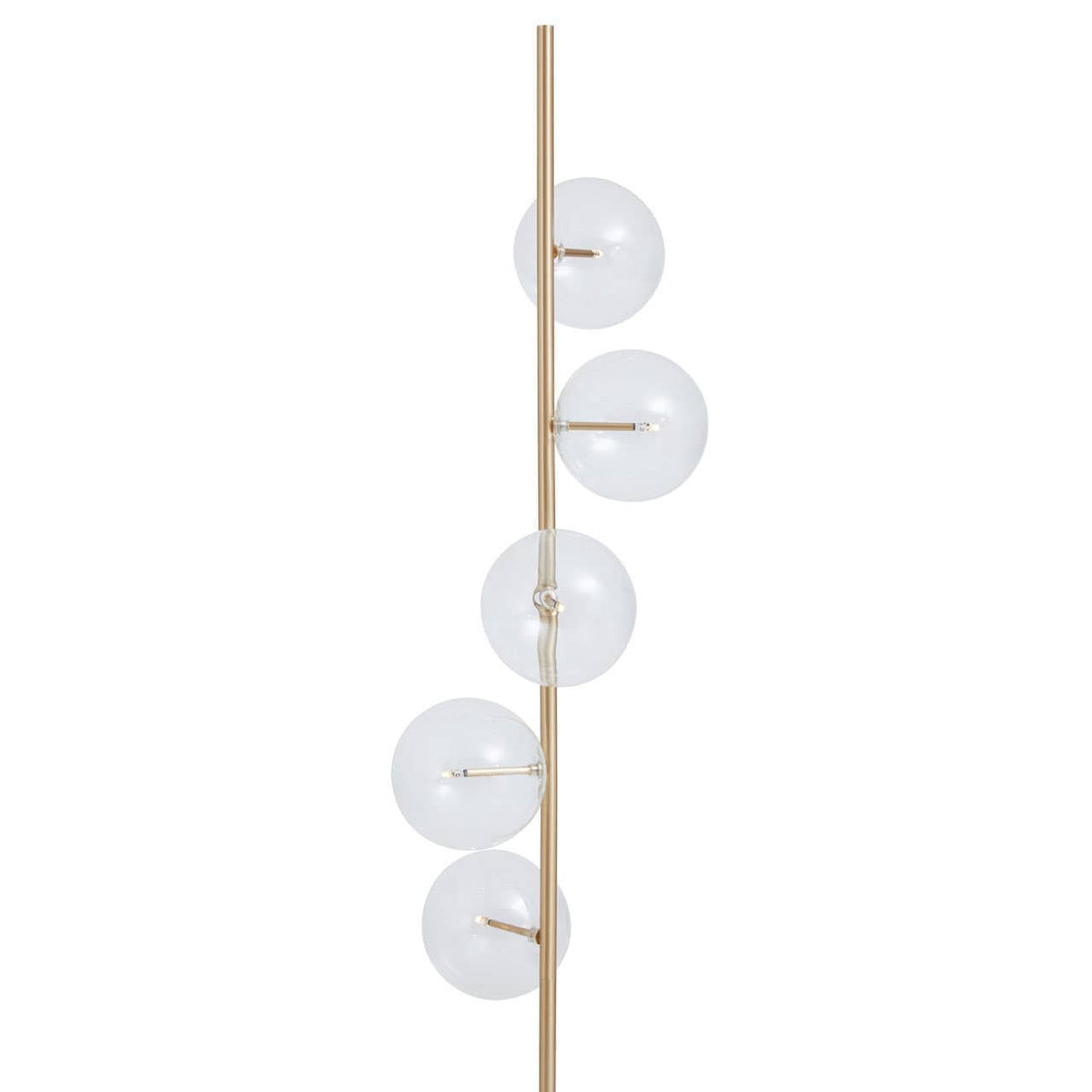 Esperance Lighting Abira White Marble and Brass Finish 5 Bulb Floor Lamp House of Isabella UK
