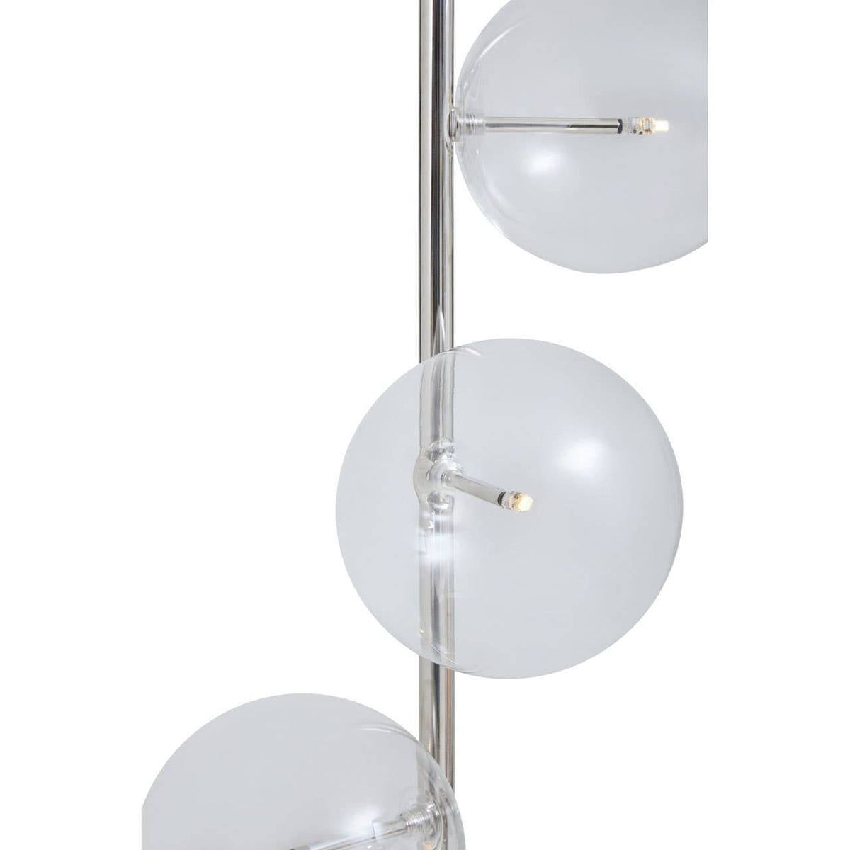Esperance Lighting Abira White Marble and Nickel Finish 5 Bulb Floor Lamp House of Isabella UK