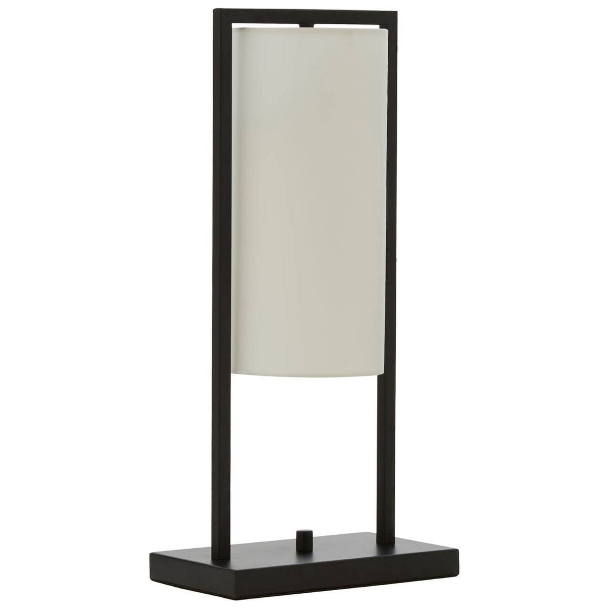 Esperance Lighting Atkins Black Finish Table Lamp with White Shade House of Isabella UK