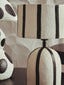 Esperance Lighting Carta Black and White Stripe Papier Mache Table Lamp House of Isabella UK
