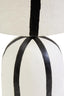 Esperance Lighting Carta Black and White Stripe Papier Mache Table Lamp House of Isabella UK