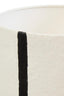 Esperance Lighting Carta Black and White Stripe Papier Mache Table Lamp House of Isabella UK