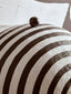 Esperance Lighting Carta Black and White Stripe Papier Mache Table Lamp with Dome Shade House of Isabella UK