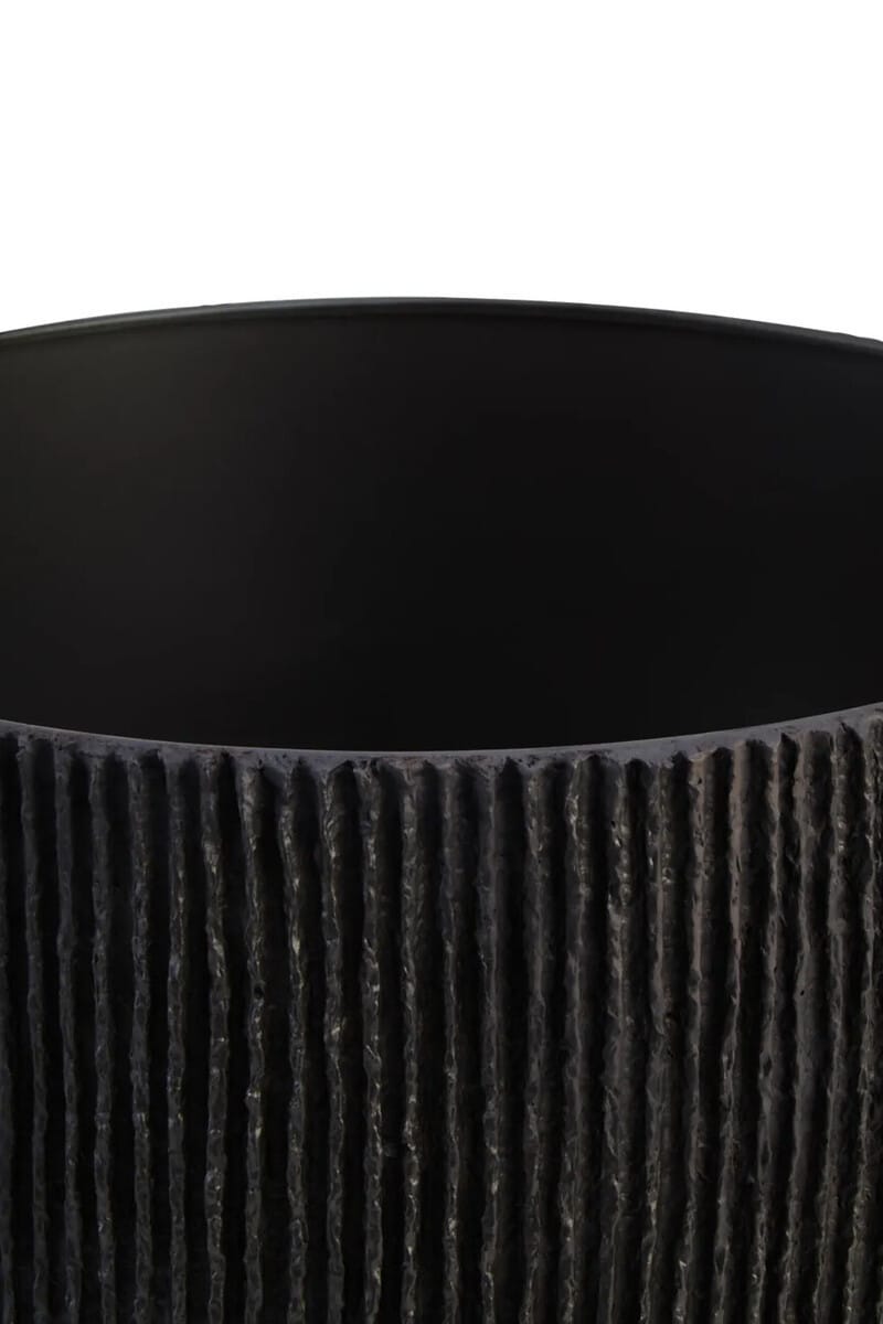 Esperance Lighting Carta Black Etched Linear Design Papier Mache Table Lamp House of Isabella UK
