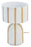 Esperance Lighting Carta Brown and White Stripe Papier Mache Table Lamp House of Isabella UK