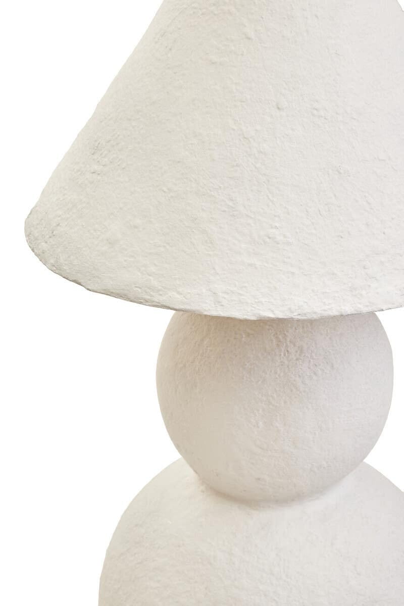 Esperance Lighting Carta White Papier Mache Table Lamp House of Isabella UK
