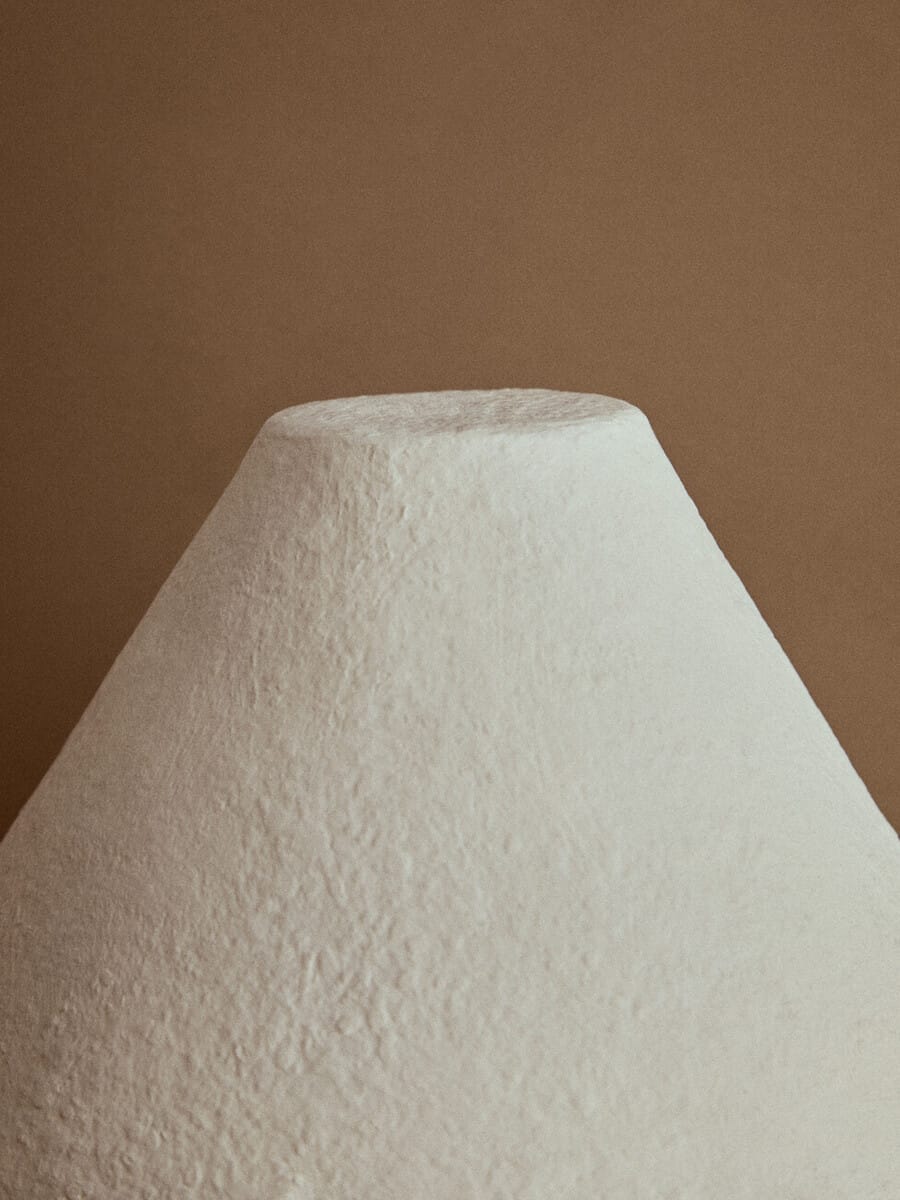 Esperance Lighting Carta White Papier Mache Table Lamp House of Isabella UK