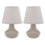 Esperance Lighting Globo Set of Two Grey Ceramic Table Lamps House of Isabella UK