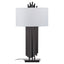 Esperance Lighting Impero Black Table Lamp with White Linen Shade House of Isabella UK
