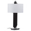 Esperance Lighting Impero Black Table Lamp with White Linen Shade House of Isabella UK