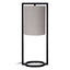 Esperance Lighting Lara Black Metal Table Lamp with Grey Shade House of Isabella UK