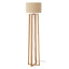 Esperance Lighting Lea Wooden Floor Lamp with Light Brown Shade House of Isabella UK