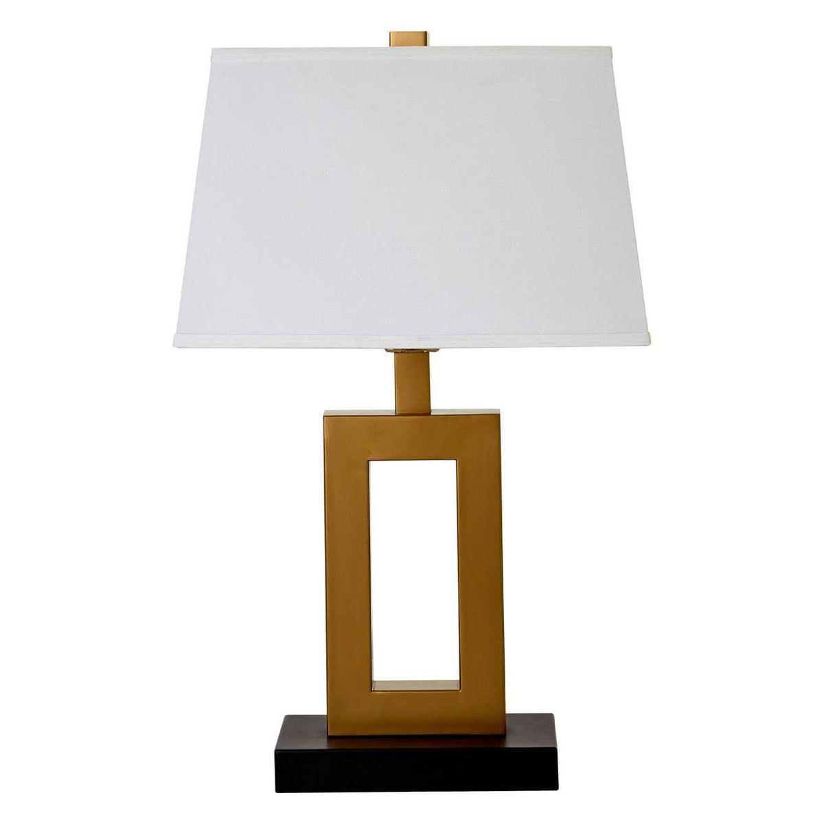 Esperance Lighting Leora White Fabric Shade with Gold Finish Frame Table Lamp House of Isabella UK