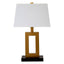 Esperance Lighting Leora White Fabric Shade with Gold Finish Frame Table Lamp House of Isabella UK