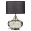 Esperance Lighting Luz Silver Glass with Black Shade Table Lamp House of Isabella UK