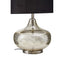 Esperance Lighting Luz Silver Glass with Black Shade Table Lamp House of Isabella UK