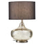 Esperance Lighting Luz Silver Glass with Black Shade Table Lamp House of Isabella UK