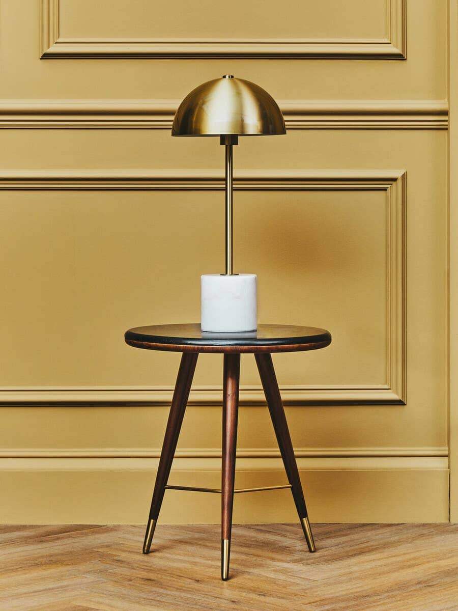 Esperance Lighting Murdoch Table Lamp with White Marble Base House of Isabella UK