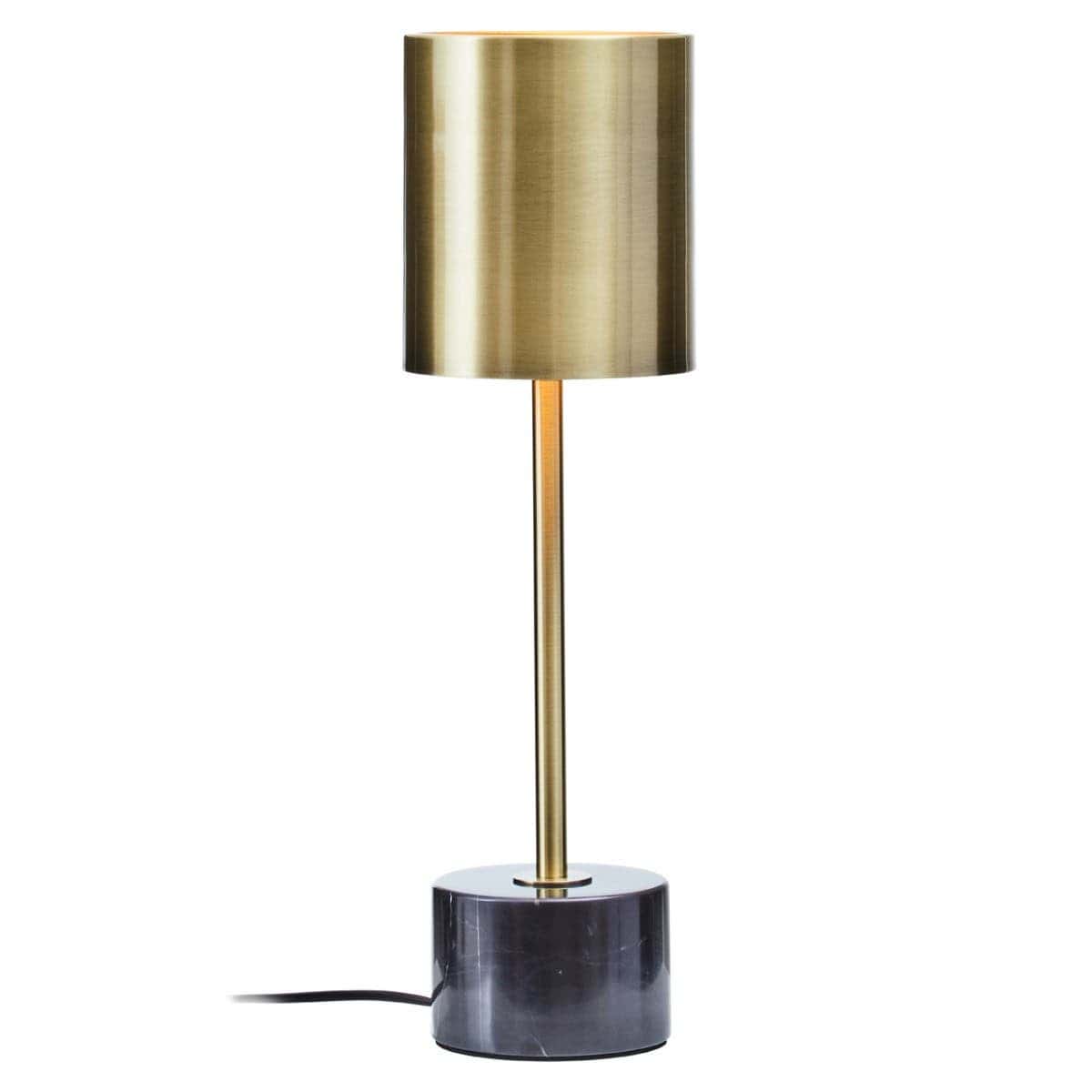 Esperance Lighting Palais Brushed Brass Table Lamp with Black Marble Base House of Isabella UK