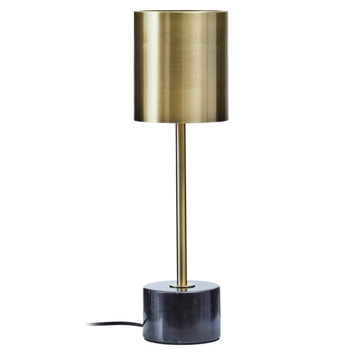 Esperance Lighting Palais Brushed Brass Table Lamp with Black Marble Base House of Isabella UK