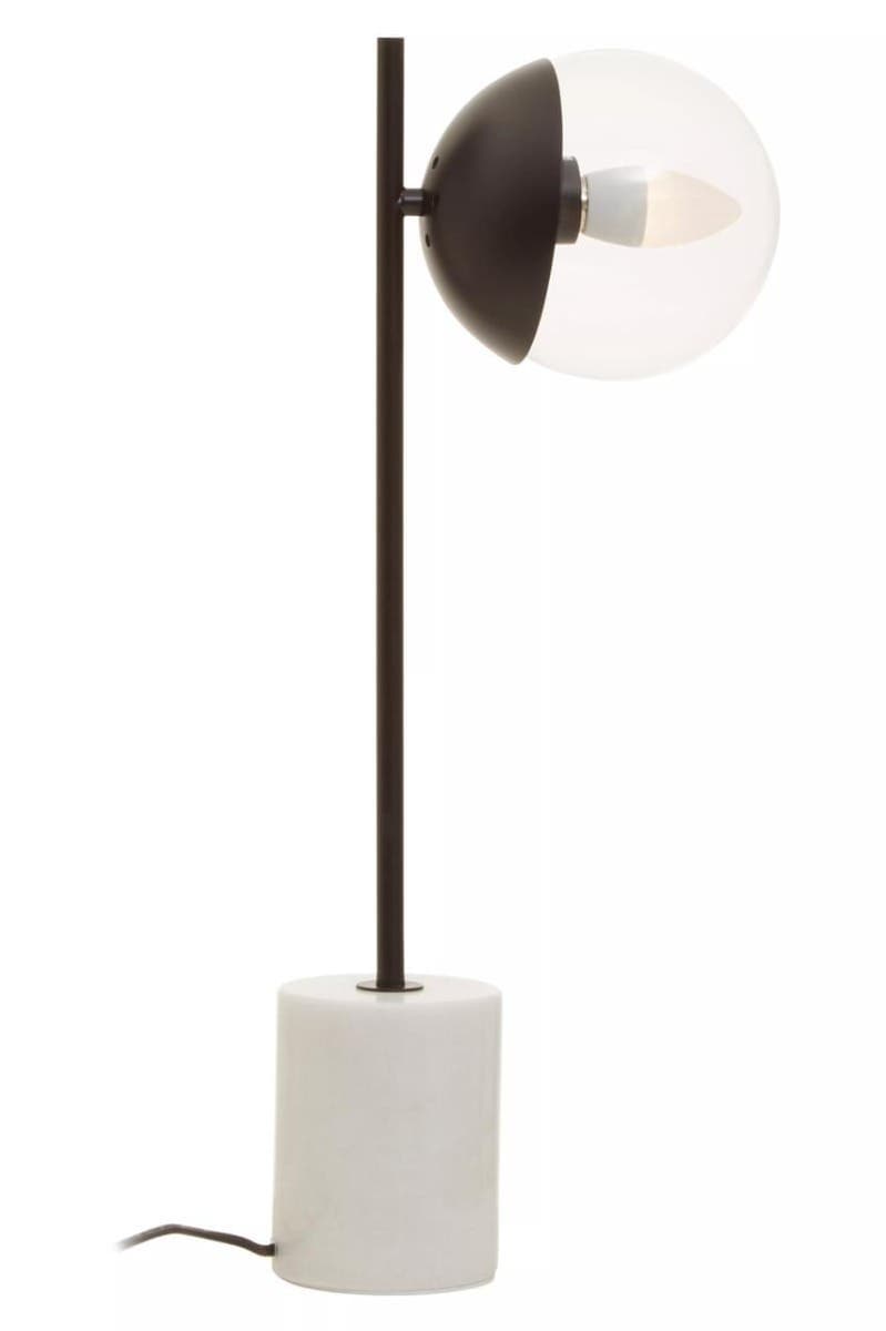 Esperance Lighting Revive Black Finish Metal Table Lamp with Marble Base House of Isabella UK