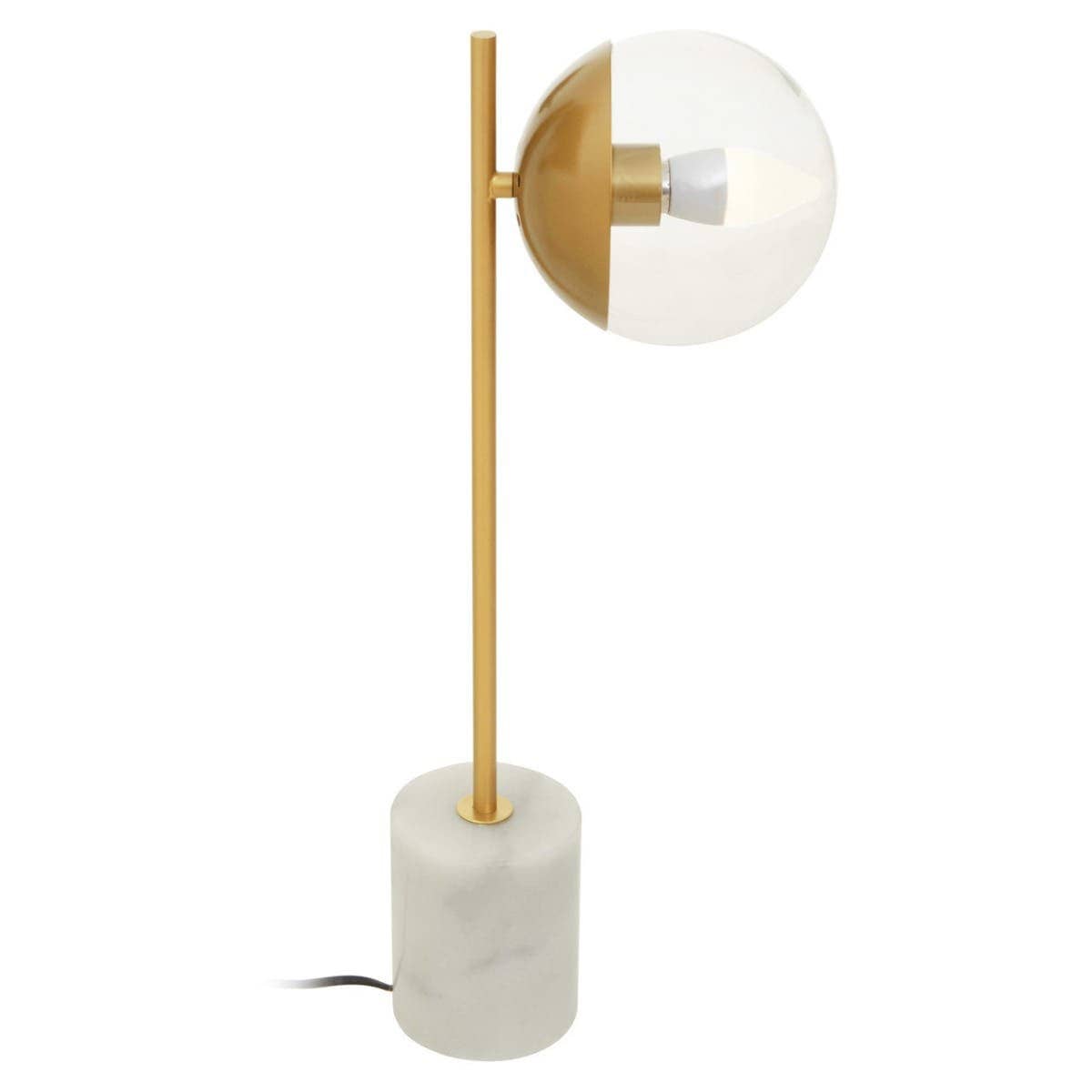 Esperance Lighting Revive Gold Finish Metal Table Lamp with White Marble Base House of Isabella UK