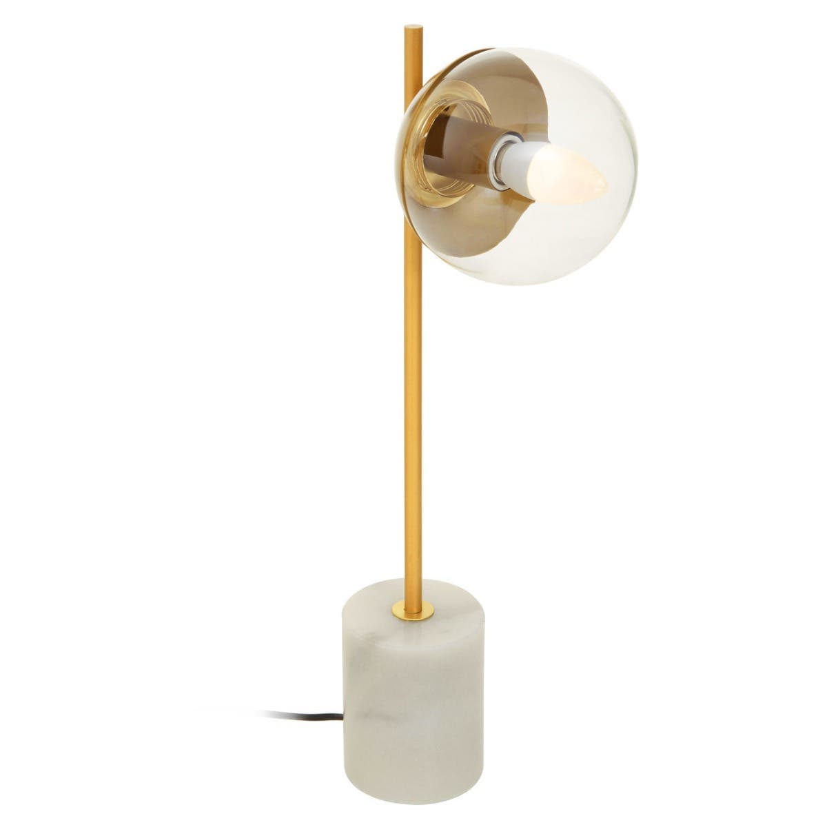 Esperance Lighting Revive Gold Finish Metal Table Lamp with White Marble Base House of Isabella UK