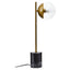 Esperance Lighting Revive Small Gold Finish Metal Table Lamp with Black Marble Base House of Isabella UK