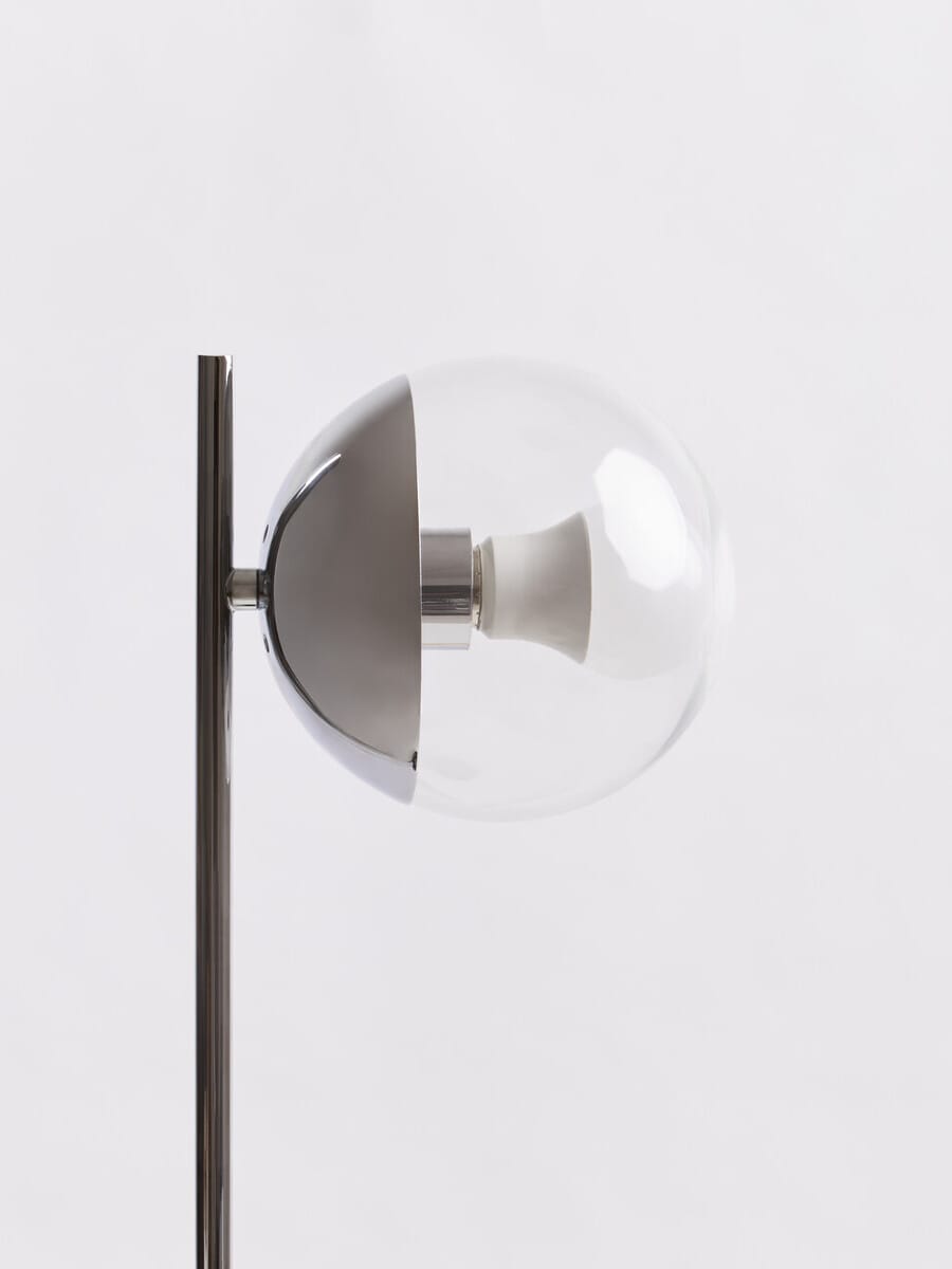 Esperance Lighting Revive Small Silver Finish Metal Table Lamp House of Isabella UK