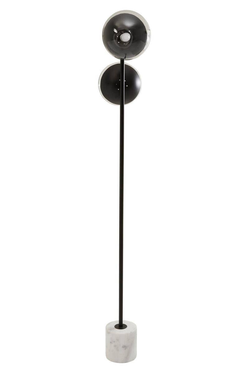 Esperance Lighting Revive Two Light Black Floor Lamp with Marble Base House of Isabella UK