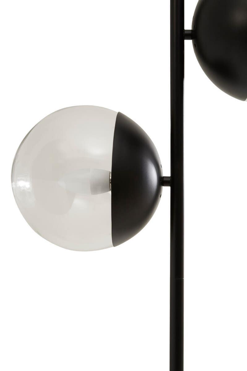 Esperance Lighting Revive Two Light Black Floor Lamp with Marble Base House of Isabella UK