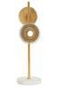 Esperance Lighting Revive Two Light Gold Finish Table Lamp with White Marble Base House of Isabella UK