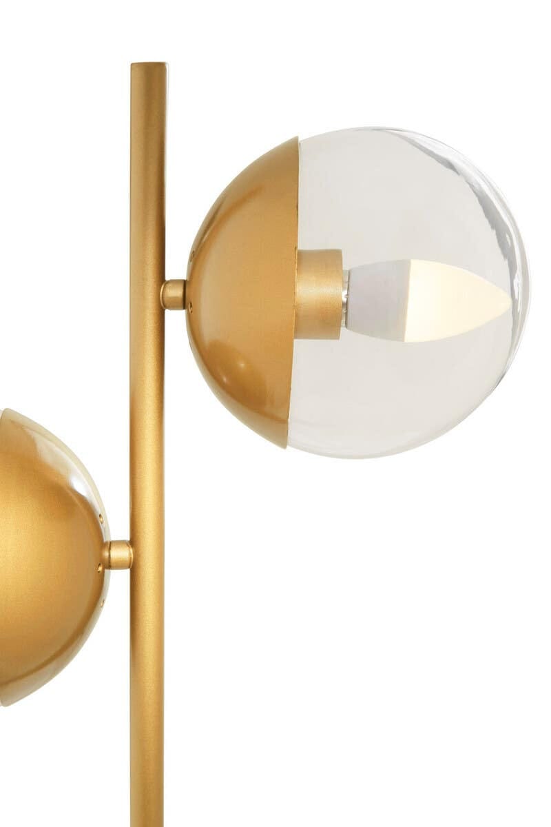 Esperance Lighting Revive Two Light Gold Finish Table Lamp with White Marble Base House of Isabella UK