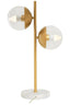 Esperance Lighting Revive Two Light Gold Finish Table Lamp with White Marble Base House of Isabella UK