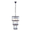 Esperance Lighting Salasco 3 Tier Black Finish Glass Chandelier House of Isabella UK