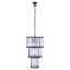 Esperance Lighting Salasco 3 Tier Black Finish Glass Chandelier House of Isabella UK