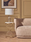 Esperance Lighting Sellis Clear Glass and Antique Brass Finish Metal Table Lamp House of Isabella UK
