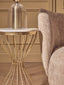 Esperance Lighting Sellis Clear Glass and Antique Brass Finish Metal Table Lamp House of Isabella UK