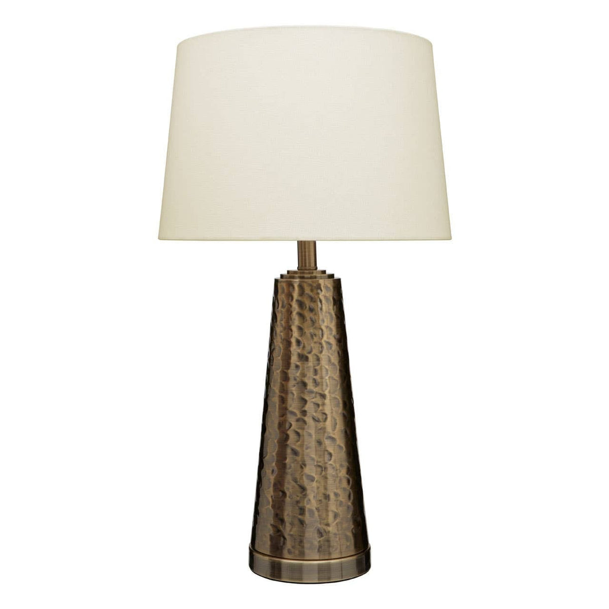 Esperance Lighting Spiridon Antique Brass Finish Table Lamp with Cream Shade House of Isabella UK