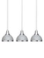 Esperance Lighting Vermont Three Shutter Grey and Chrome Shade Pendant Light House of Isabella UK