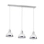 Esperance Lighting Vermont Three White and Chrome Shade Pendant Light House of Isabella UK