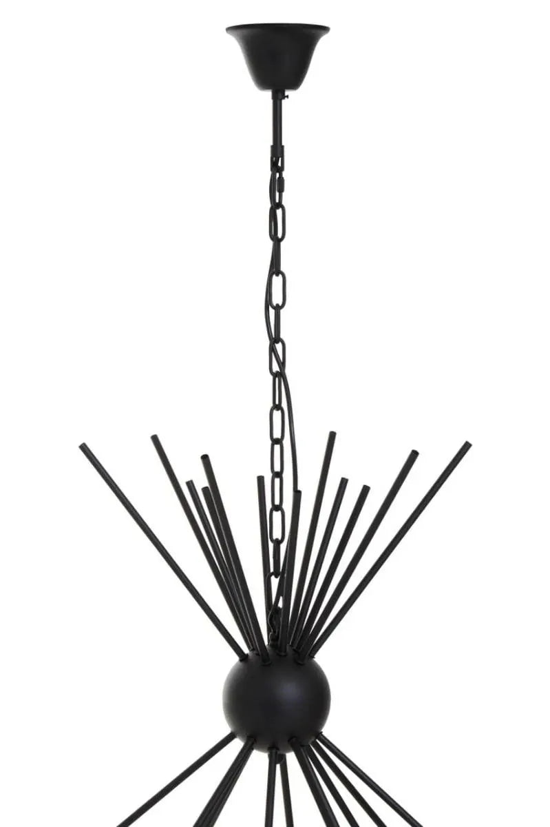 Esperance Lighting Yara Matt Black 12 Bulb Statement Pendant Light House of Isabella UK