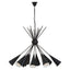 Esperance Lighting Yara Matt Black 12 Bulb Statement Pendant Light House of Isabella UK