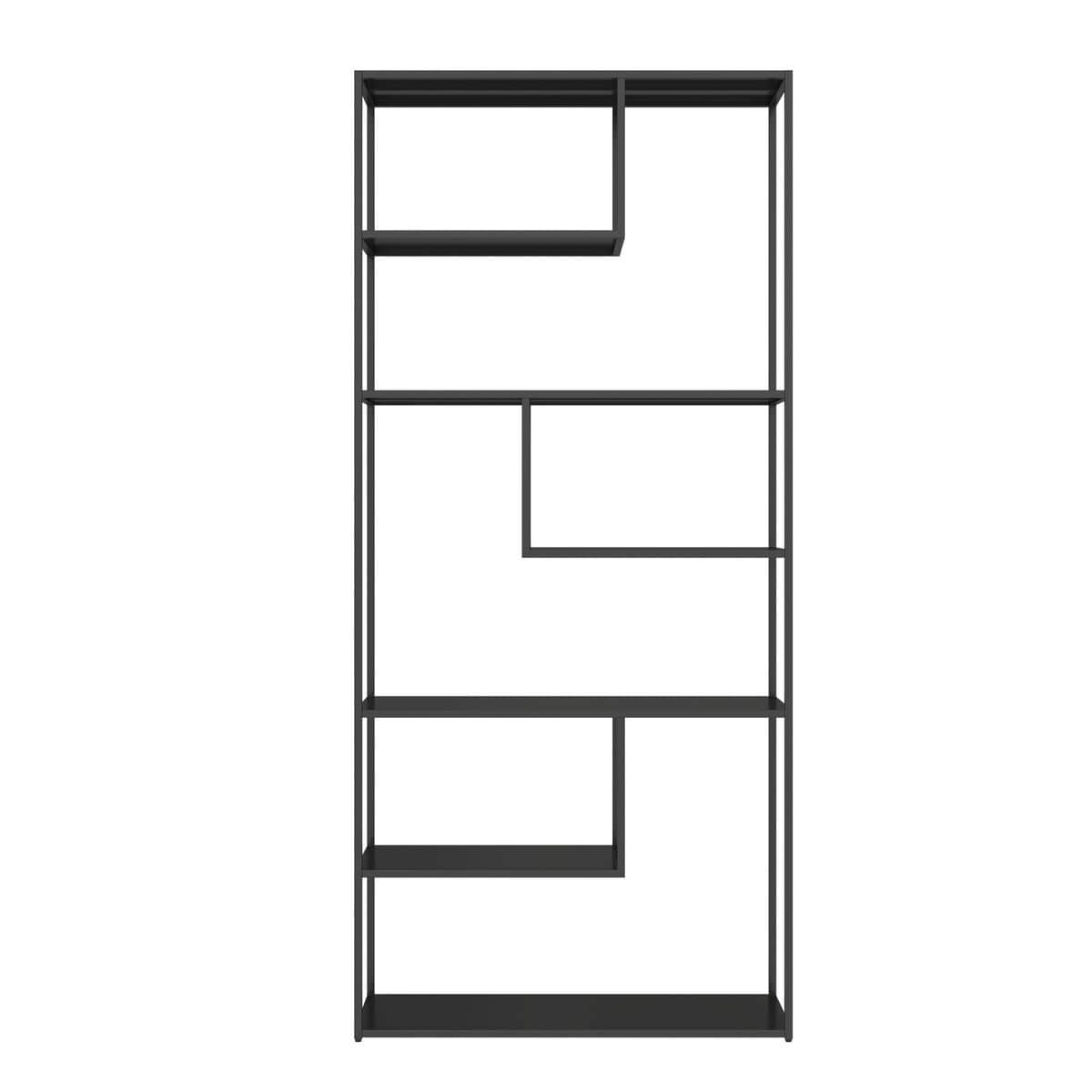 Esperance Living Acero Black Metal Multi Tier Shelving Unit House of Isabella UK