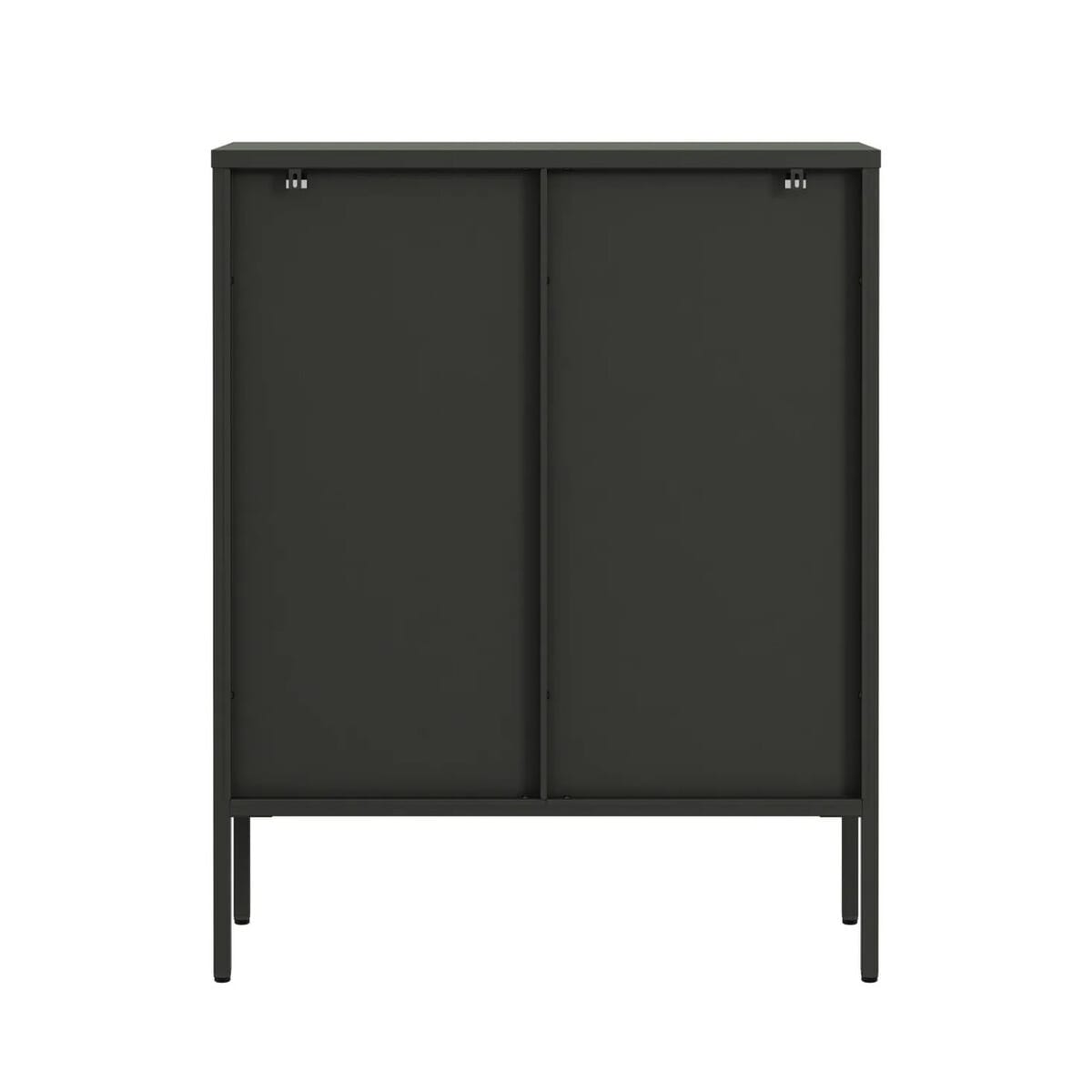 Esperance Living Addison Black Metal and Fluted Glass Door Cabinet House of Isabella UK