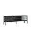 Esperance Living Addison Black Metal and Fluted Glass Door Media Unit House of Isabella UK