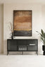 Esperance Living Addison Black Metal and Fluted Glass Door Sideboard House of Isabella UK